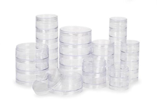 Darice Plastic Craft Organizers Stackable Circles Set-Clear